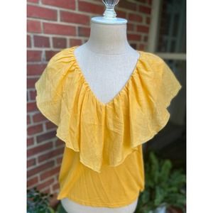 Maude Vivante Sleeveless Ruffled Top New Color: Mandarin
